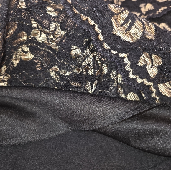 Cache Black/Gold Lace Camisole - Picture 3 of 6